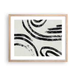 Poster in cornice rovere chiaro - Interrotto a metà - 50x40 cm