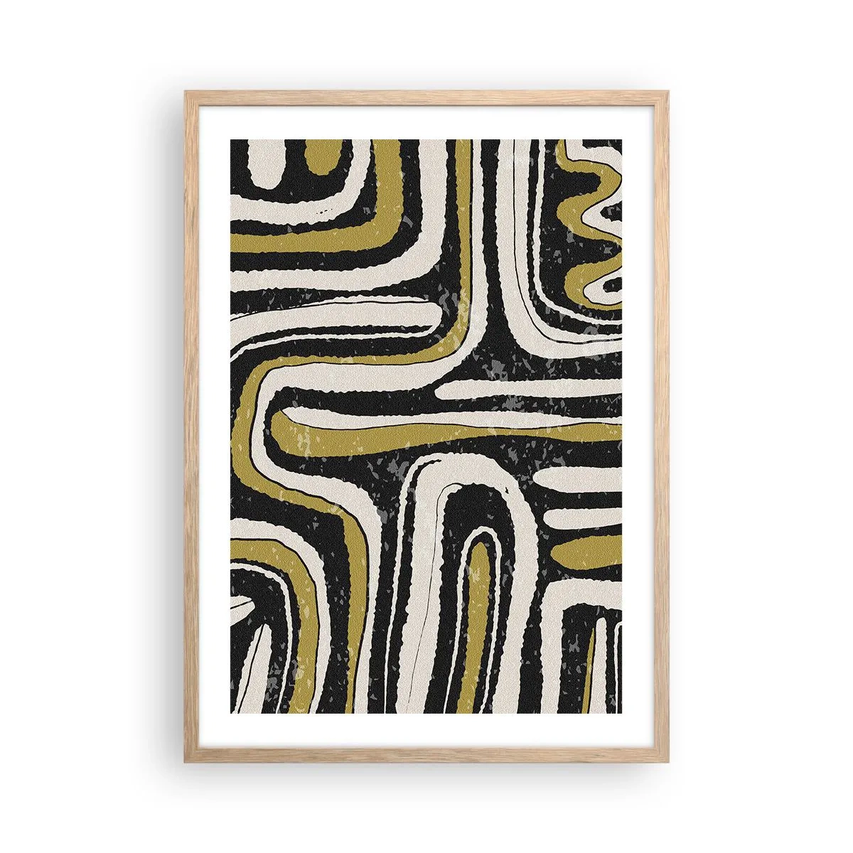 Poster in cornice rovere chiaro - Composizione: strade e vicoli - 50x70 cm