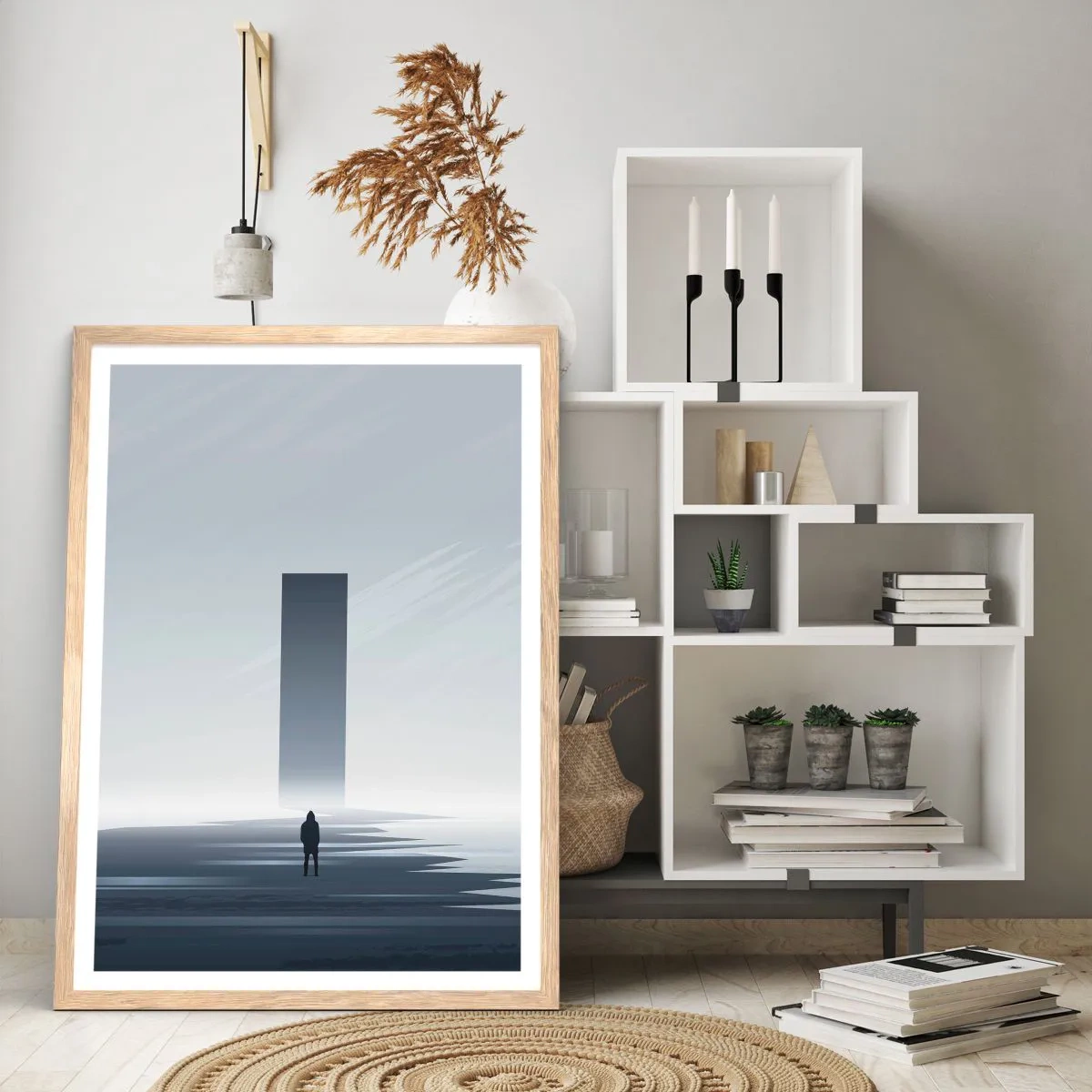 Poster in cornice rovere chiaro - Opportunità o minaccia? - 61x91 cm