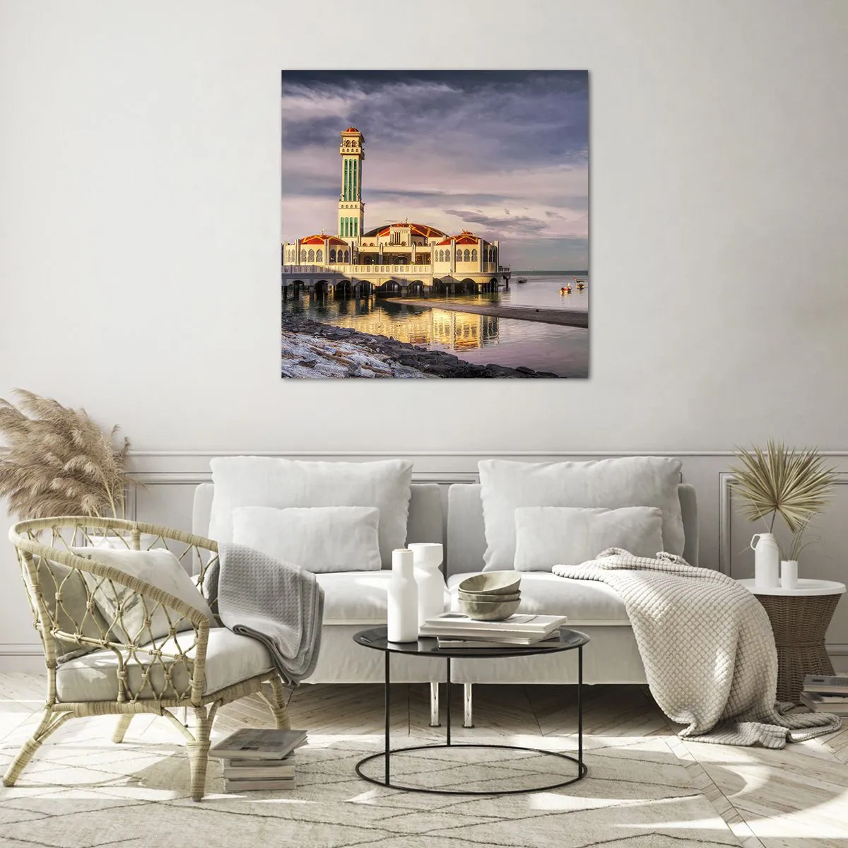 Quadro su vetro - Il tempio della natura - 60x60 cm