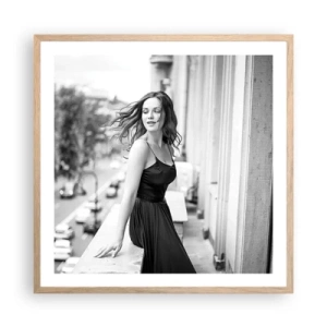 Poster in cornice rovere chiaro - Sicuramente parigina - 60x60 cm