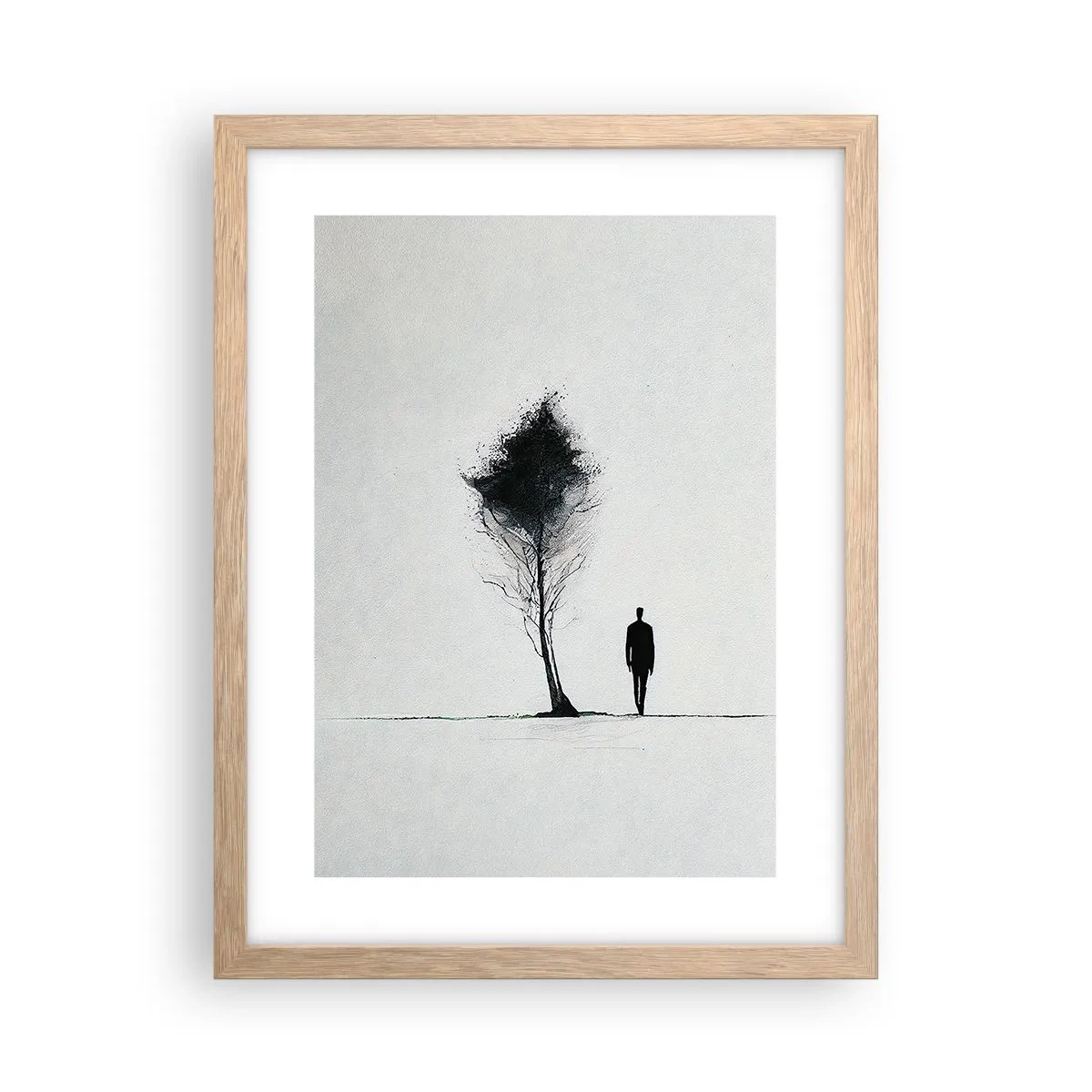 Poster in cornice rovere chiaro - Tutti viaggiamo  - 30x40 cm