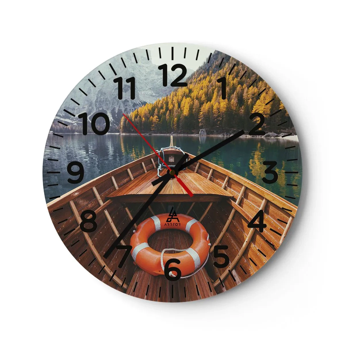 Orologio da parete - Orologio in Vetro - Gita sui monti - 40x40 cm