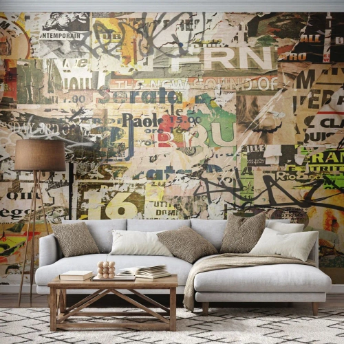 Fotomurali Premium Canvas - Qualcosa sta succedendo… - Graffiti, Murale, Pezzo - 350x256 cm