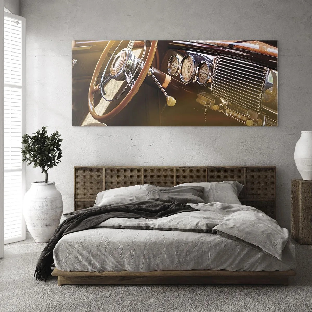 Quadro su vetro - Un soffio di lusso dal passato - 90x30 cm