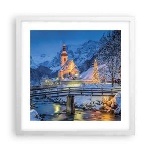 Poster in cornice bianca - Lo spirito di Natale - 40x40 cm