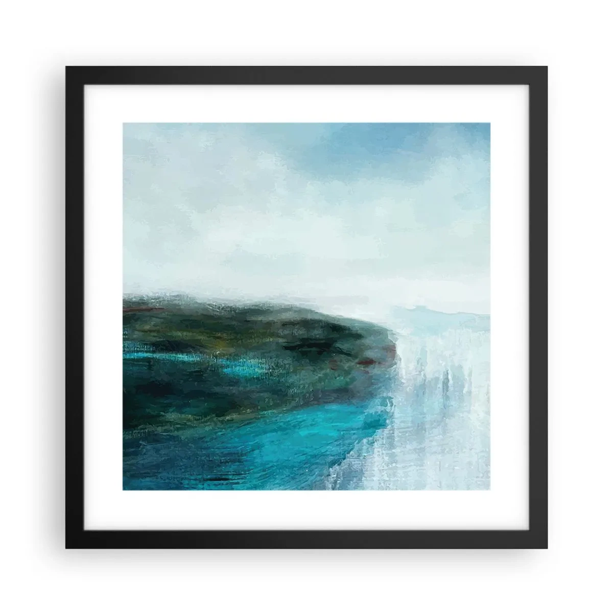 Poster in cornice nera - Astrazione marittima - 40x40 cm