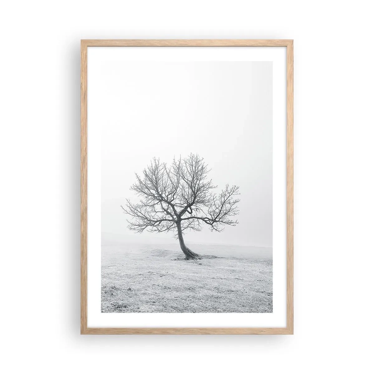 Poster in cornice rovere chiaro - Contro il nulla - 50x70 cm