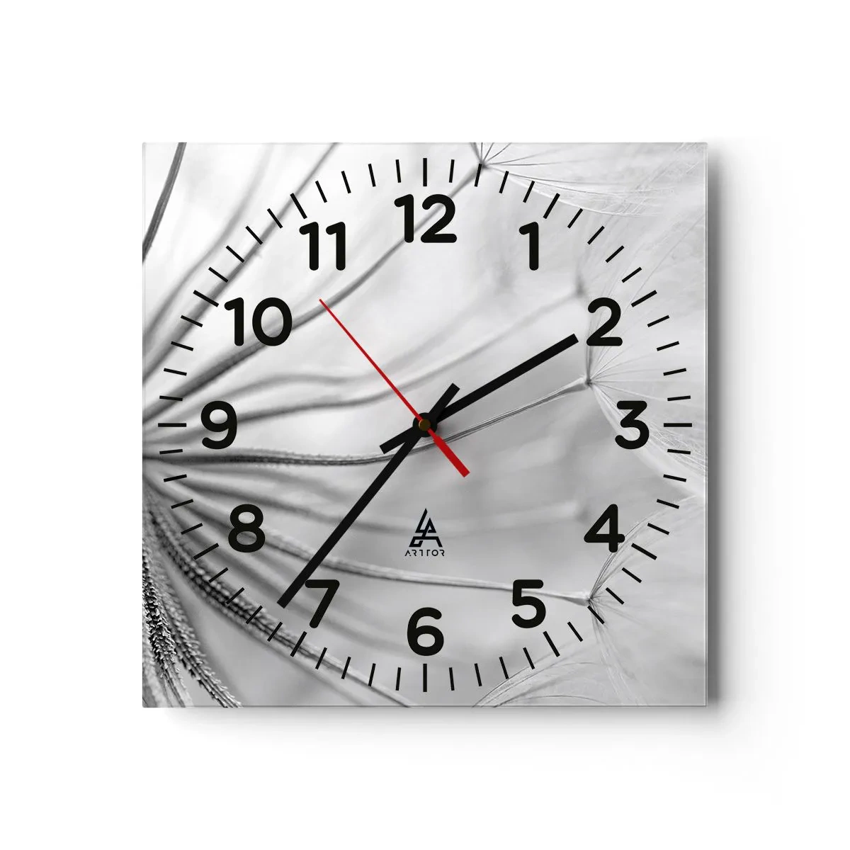 Orologio da parete - Orologio in Vetro - Denti di leone, aquiloni - 40x40 cm