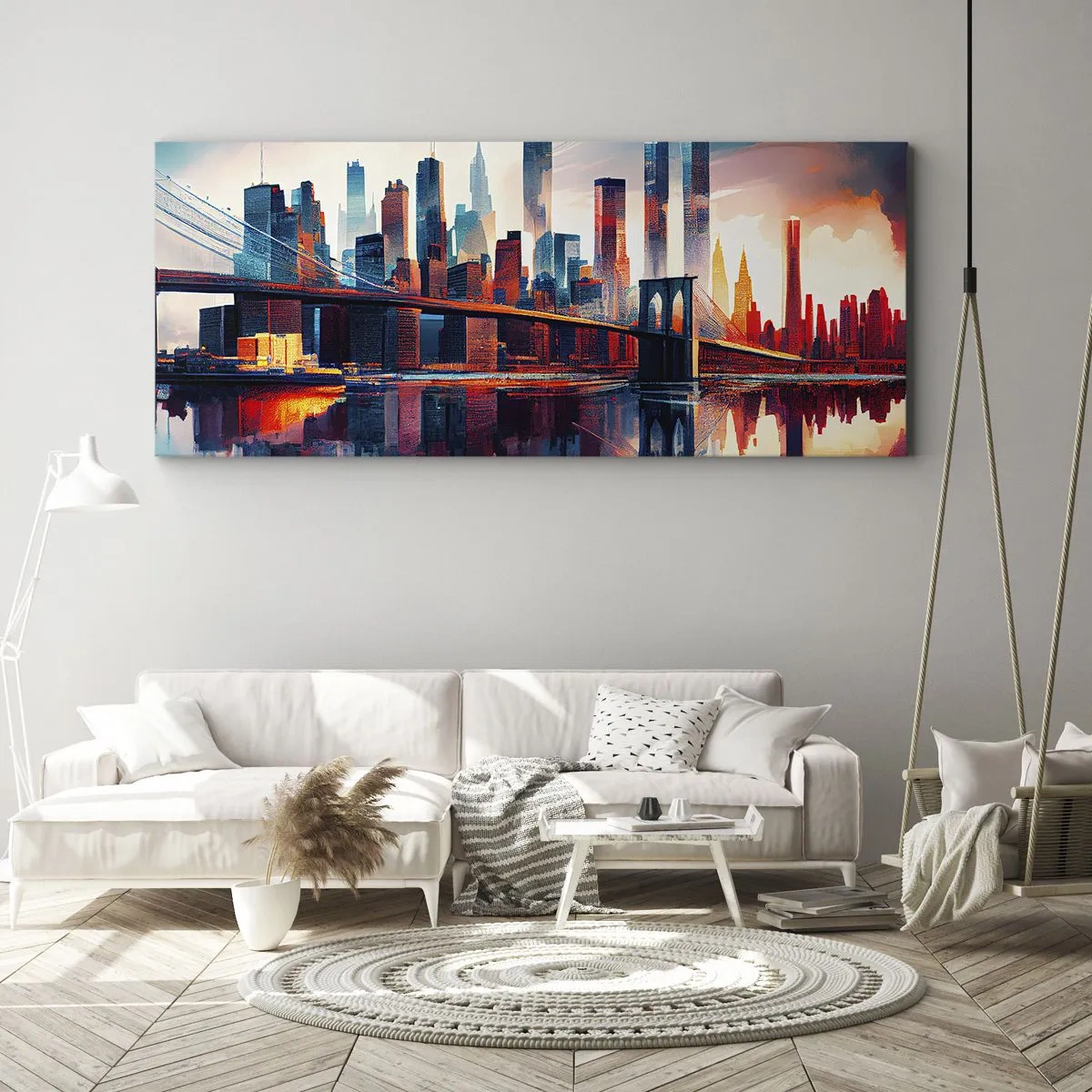 Quadro su tela - Stampe su Tela - Una New York spettacolare - 90x30 cm