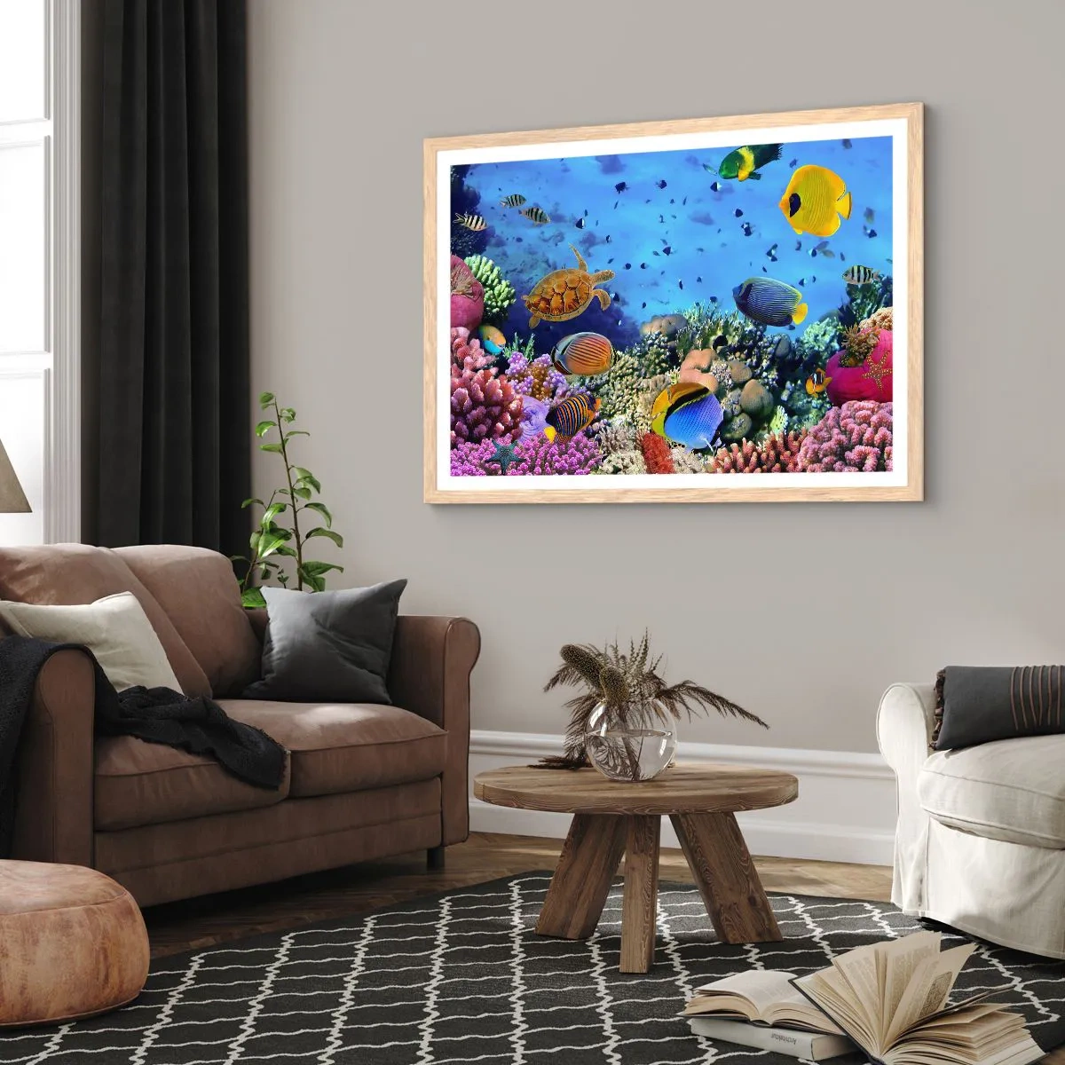 Poster in cornice rovere chiaro - Ma cosa sappiamo della vita... - 70x50 cm