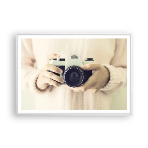 Poster in cornice bianca - Per vedere meglio... - 100x70 cm