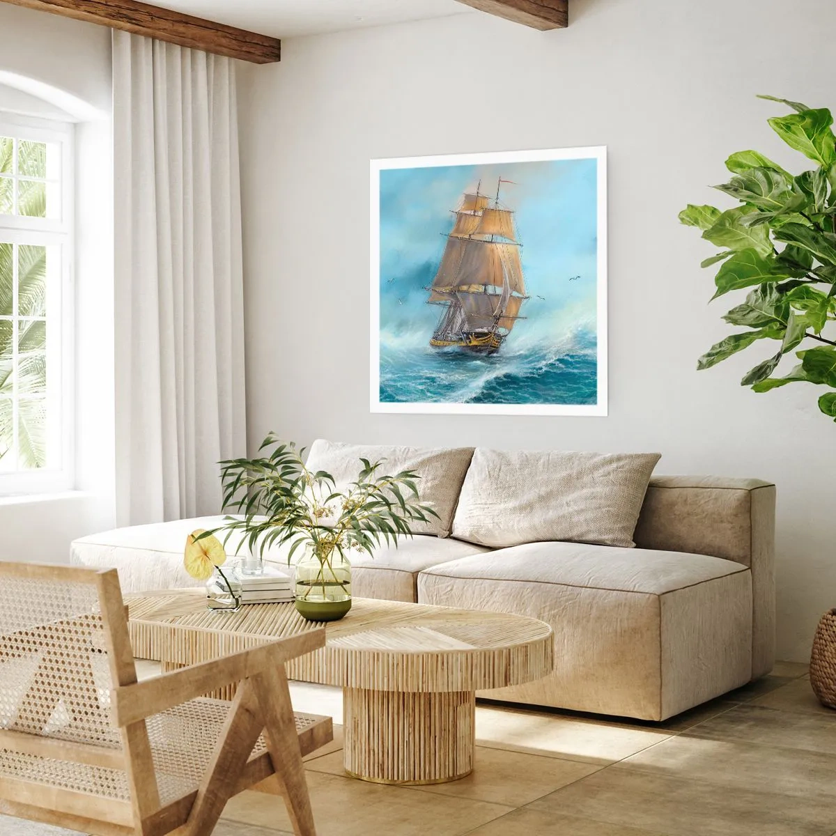 Poster - Frangendo i flutti - 30x30 cm
