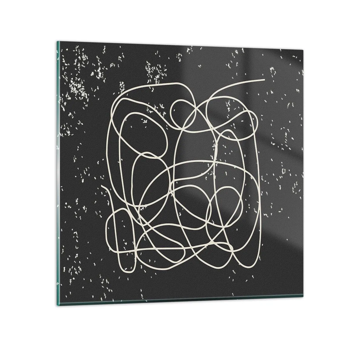 Quadro su vetro - Il caos dei pensieri - 30x30 cm