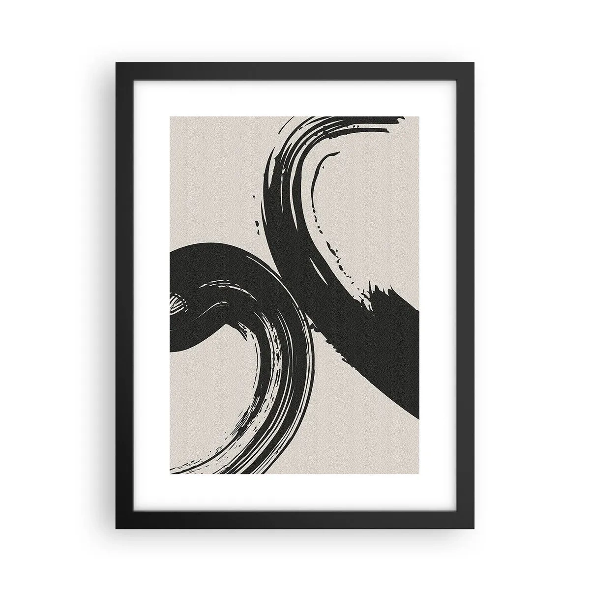 Poster in cornice nera - Energico e circolare - 30x40 cm