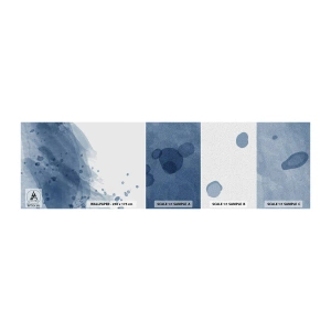 Campione di Fotomurale Adesivo Deluxe Sticker - Tulle blu - Astrazione, Pezzo, Pittura - 100x30 cm