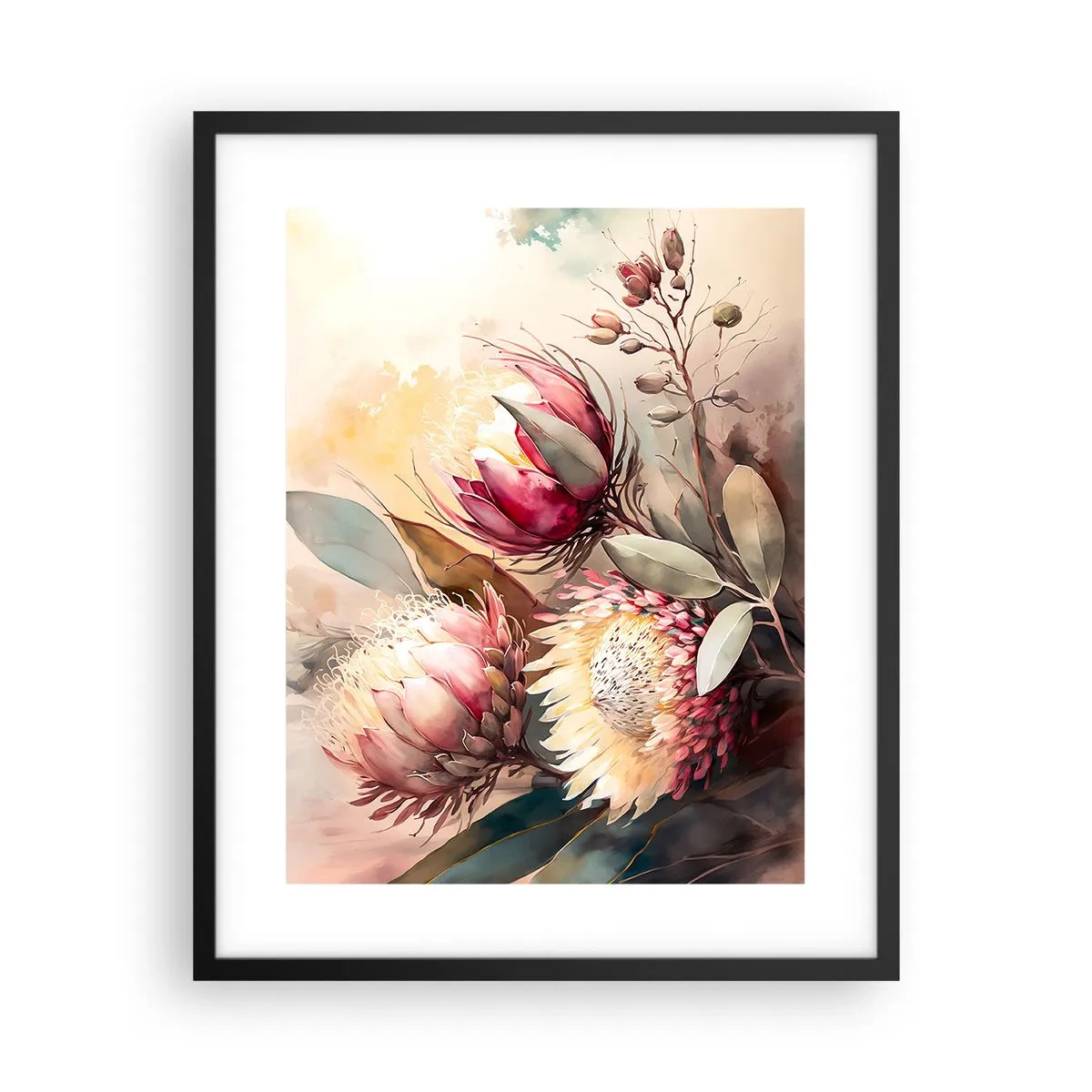 Poster in cornice nera - Di profilo e di fronte - 40x50 cm