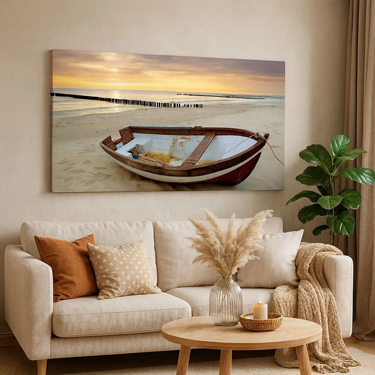 Quadro su tela - Stampe su Tela - Non vi sono spiagge più belle - 100x40 cm