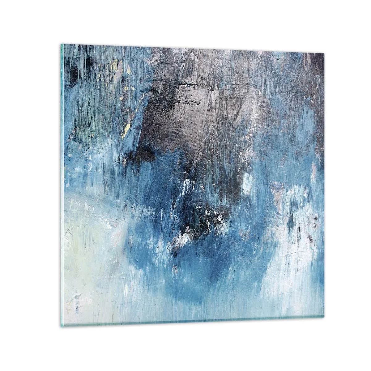 Quadro su vetro - Rapsodia blu - 30x30 cm