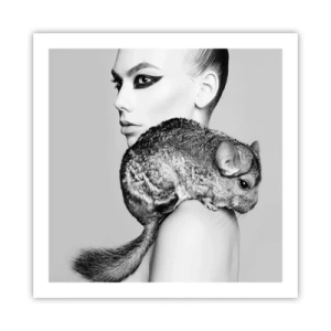 Poster - Dama con il cincillà - 60x60 cm