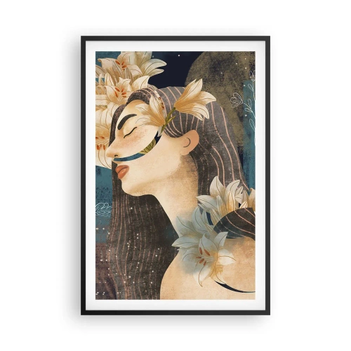 Poster in cornice nera - La favola della principessa con i gigli - 61x91 cm