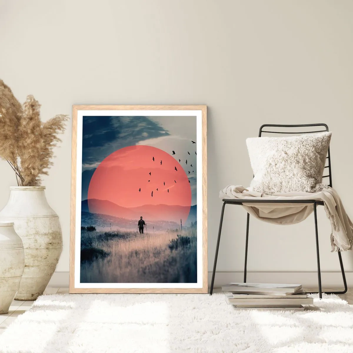 Poster in cornice rovere chiaro - Nei propri elementi - 50x70 cm