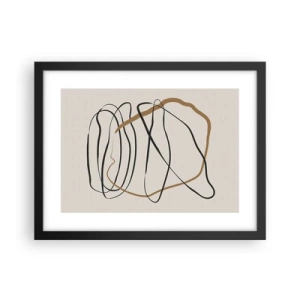 Poster in cornice nera - Composizione: danza intricata - 40x30 cm