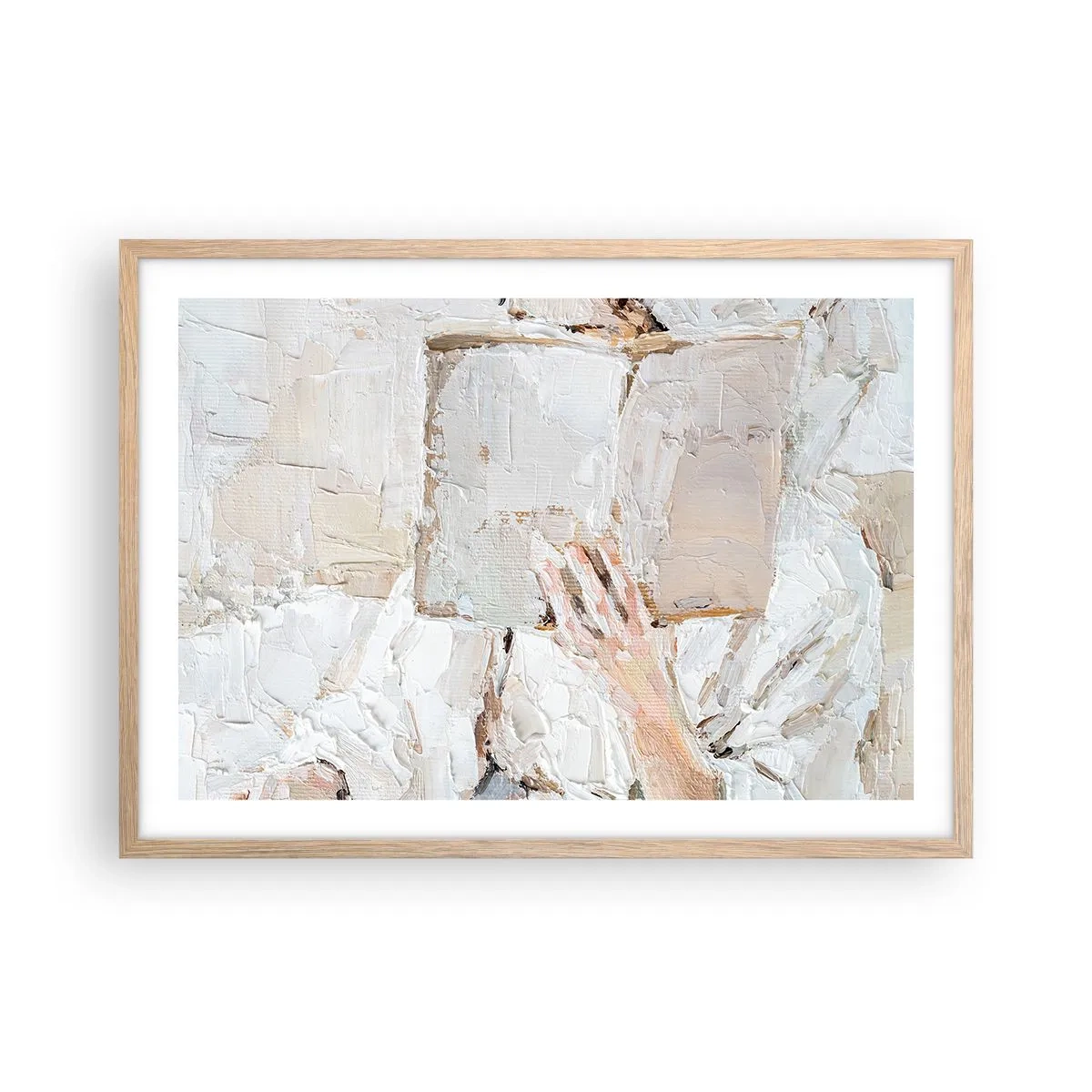 Poster in cornice rovere chiaro - In un altro mondo - 70x50 cm