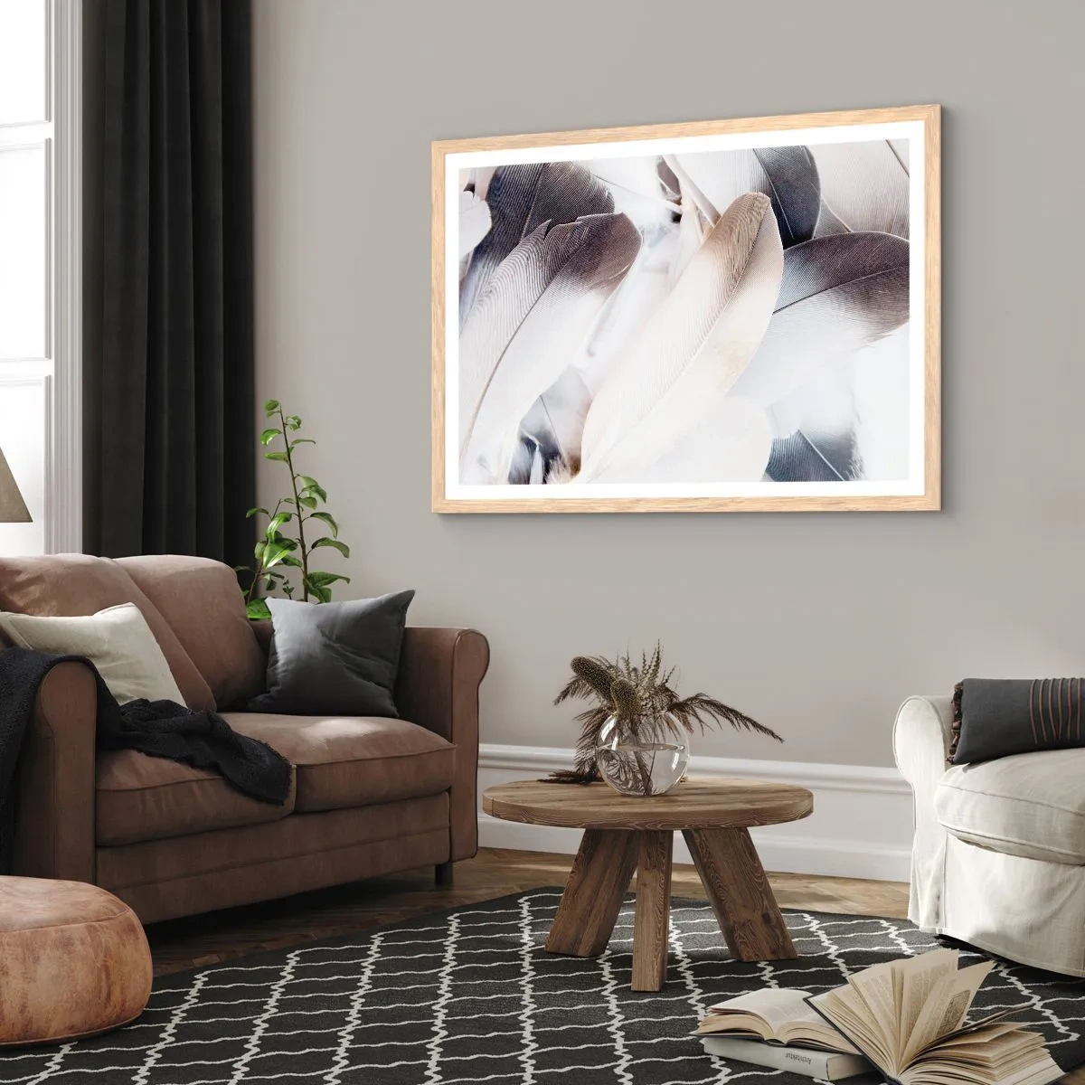 Poster in cornice rovere chiaro - Quasi angeliche - 40x30 cm