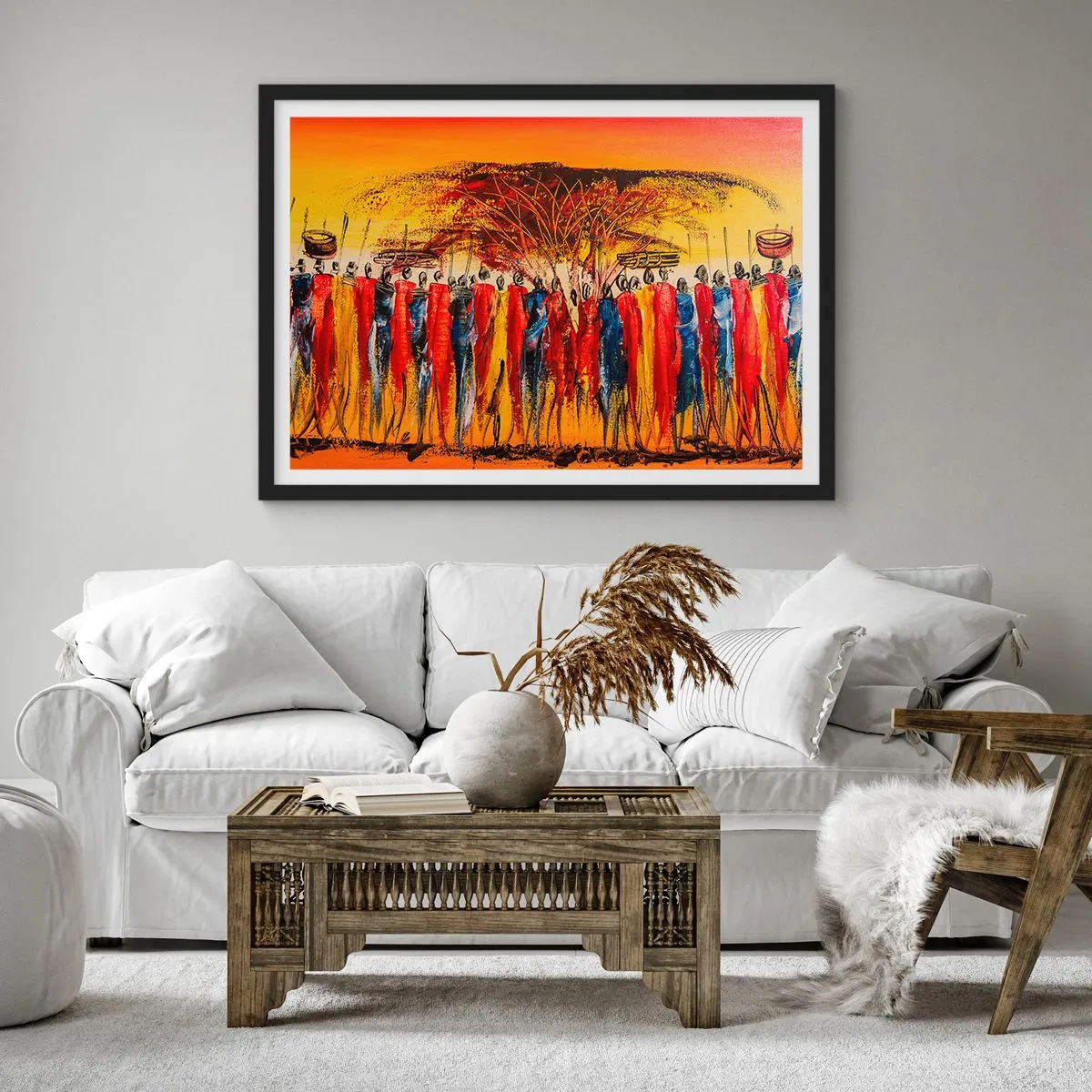 Poster in cornice nera - Al suono dei tam tam - 50x40 cm