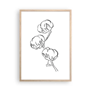 Poster in cornice rovere chiaro - Piumino di cotone - 50x70 cm