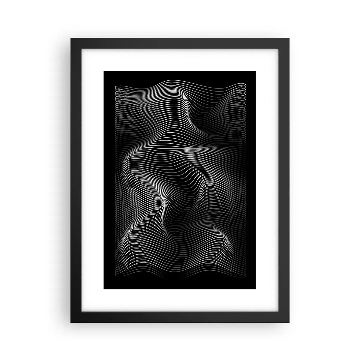 Poster in cornice nera - La danza della luce nello spazio - 30x40 cm