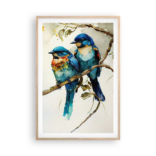 Poster in cornice rovere chiaro - Si è offeso? - 61x91 cm