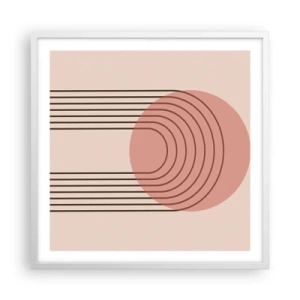 Poster in cornice bianca - Attrazione irresistibile - 60x60 cm