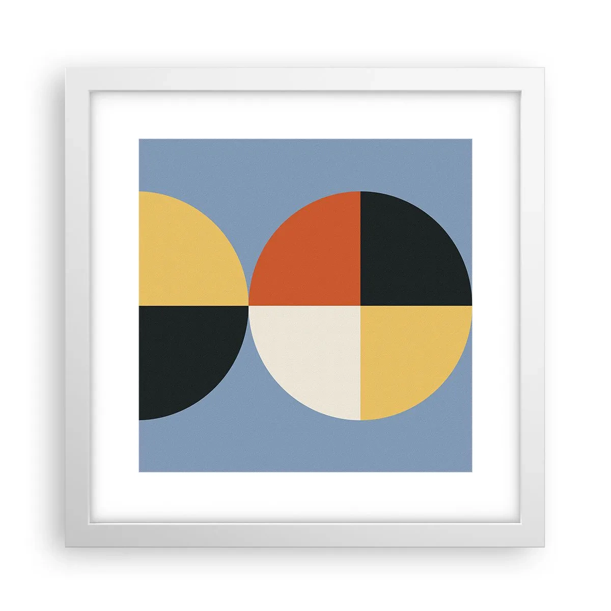 Poster in cornice bianca - Guarda e conta - 30x30 cm