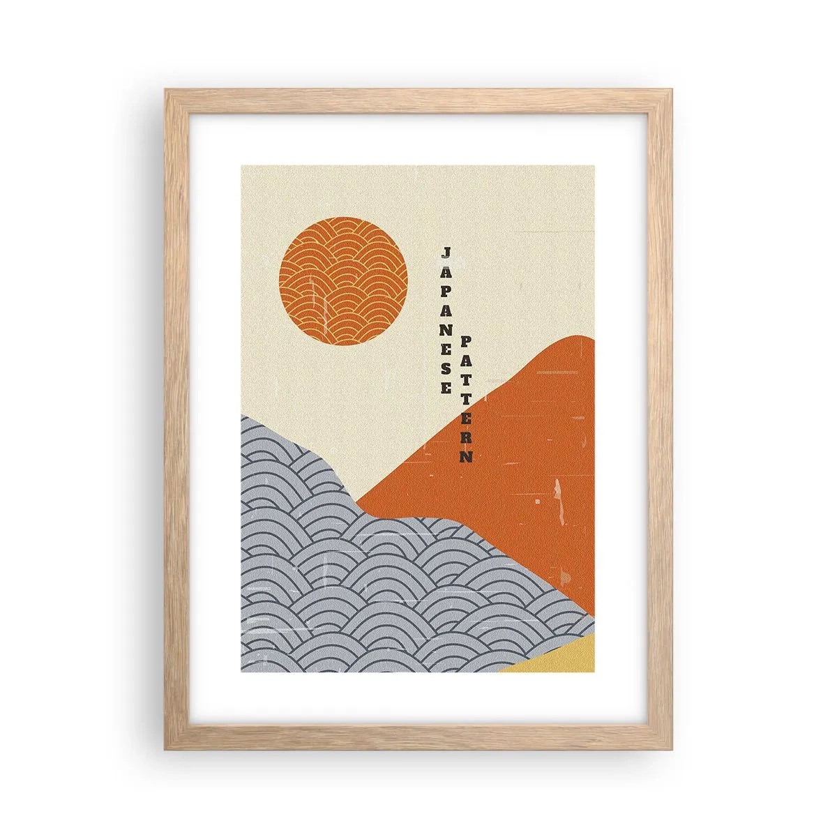 Poster in cornice rovere chiaro - Spirito giapponese - 30x40 cm