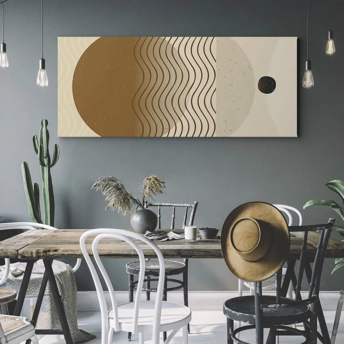 Quadro su tela - Stampe su Tela - Sull'origine delle figure geometriche - 90x30 cm