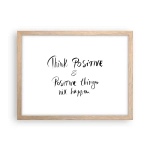 Poster in cornice rovere chiaro - Come vivere? - 40x30 cm