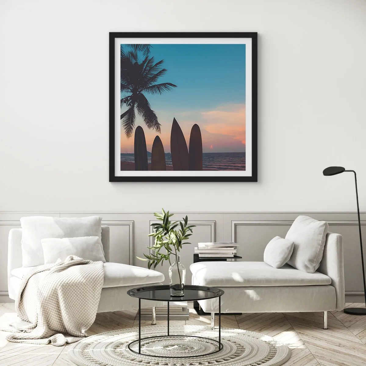 Poster in cornice nera - Domani anche ci divertiamo - 30x30 cm