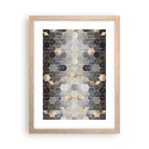 Poster in cornice rovere chiaro - Composizione di diamante - 30x40 cm