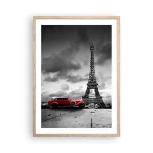 Poster in cornice rovere chiaro - Non molto tempo fa a Parigi - 50x70 cm