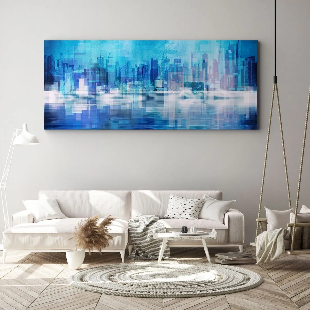 Quadro su tela - Stampe su Tela - Immersi nel blu - 100x40 cm