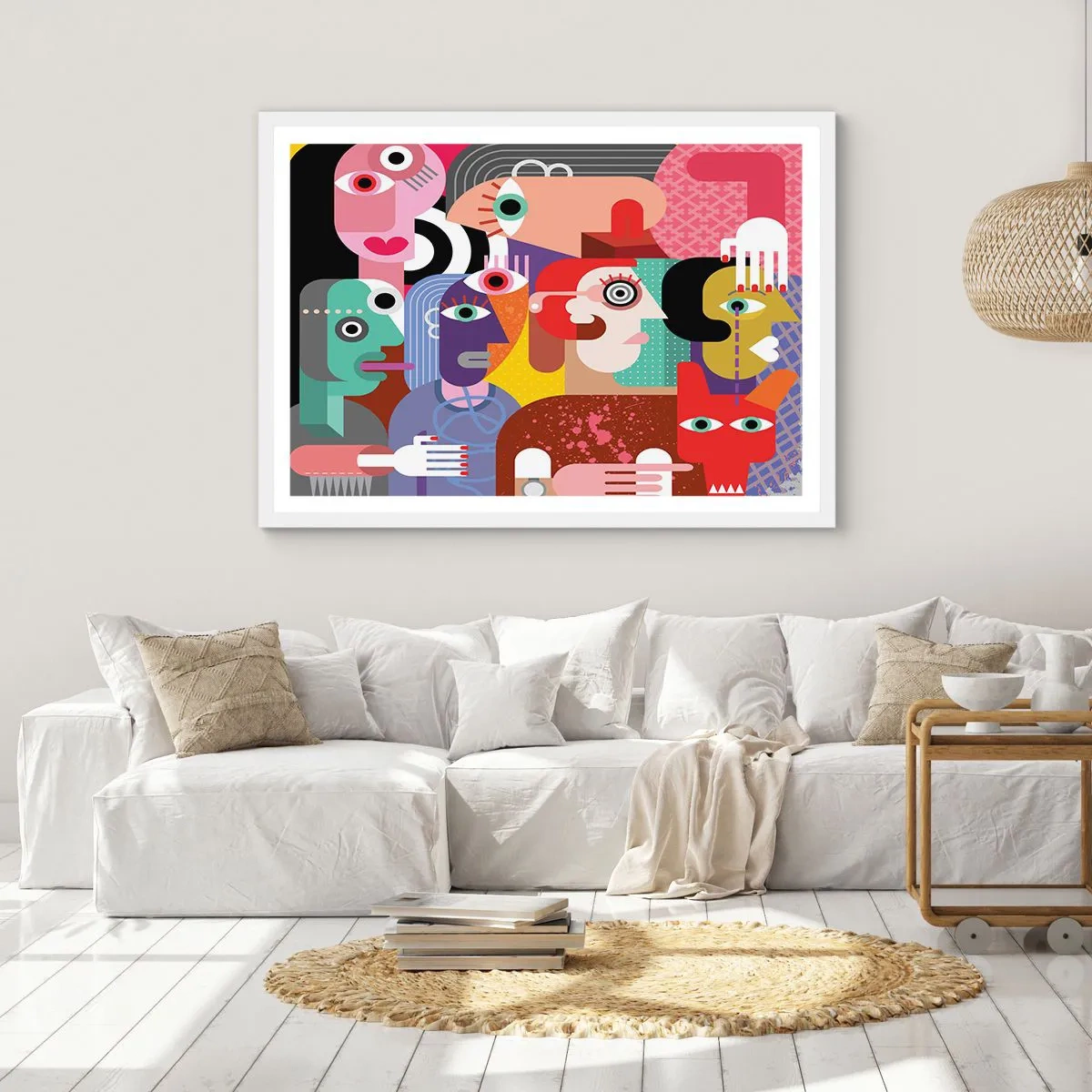 Poster in cornice bianca - Mi manda Picasso - 70x50 cm