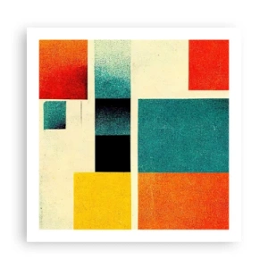 Poster - Astrazione geometrica: energia buona - 60x60 cm