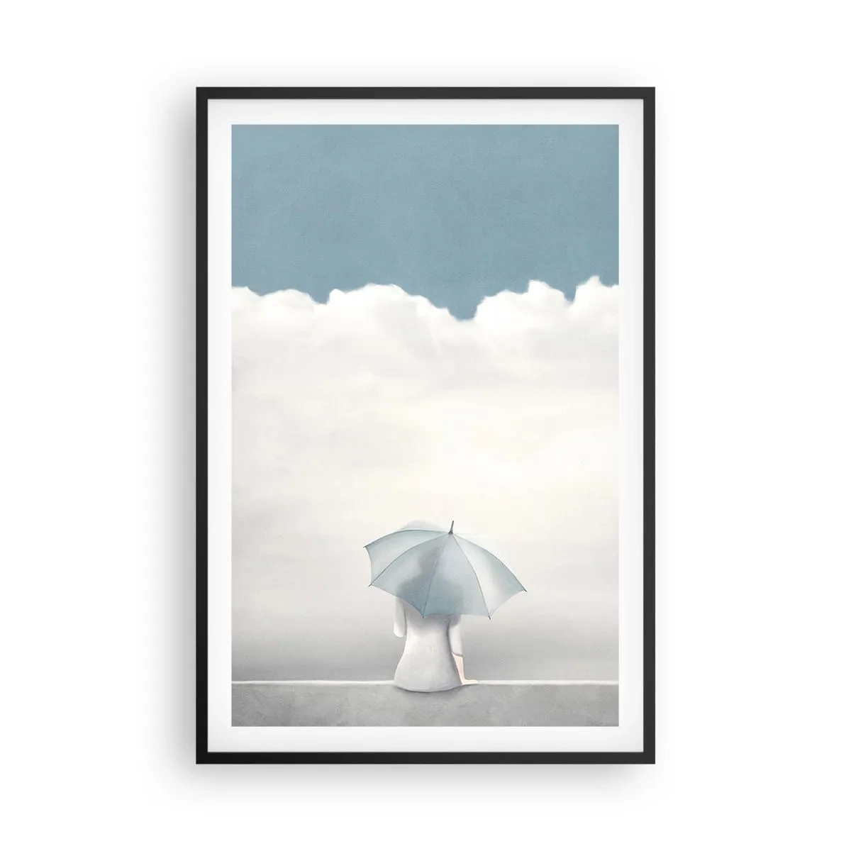 Poster in cornice nera - Al confine tra sonno e veglia - 61x91 cm