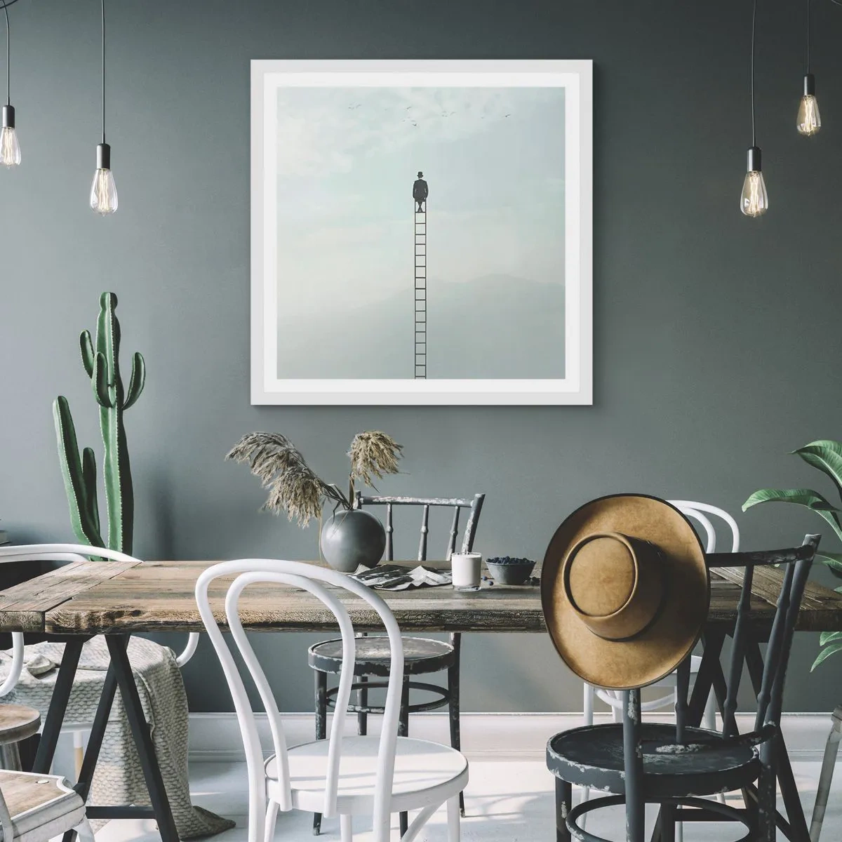 Poster in cornice bianca - Innalzati al di sopra - 30x30 cm