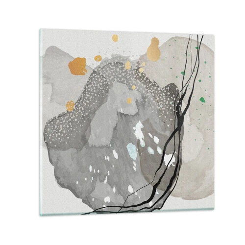 Quadro su vetro - Composizione organica - 30x30 cm