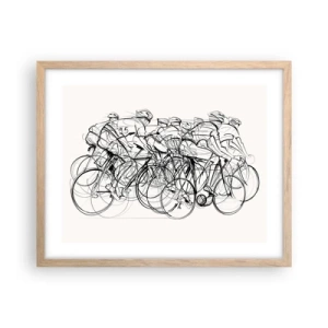 Poster in cornice rovere chiaro - Insieme - 50x40 cm