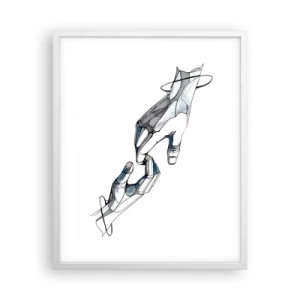 Poster in cornice bianca - Buon gesto - 40x50 cm