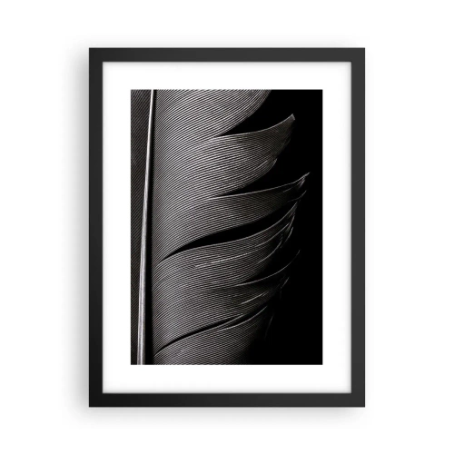 Poster in cornice nera - Piuma: struttura meravigliosa - 30x40 cm